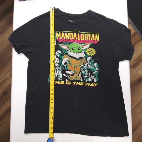 Star Wars Mandalorian Baby Yoda This Is The Way T-Shirt Black Size Youth Large - Picture 6 of 6